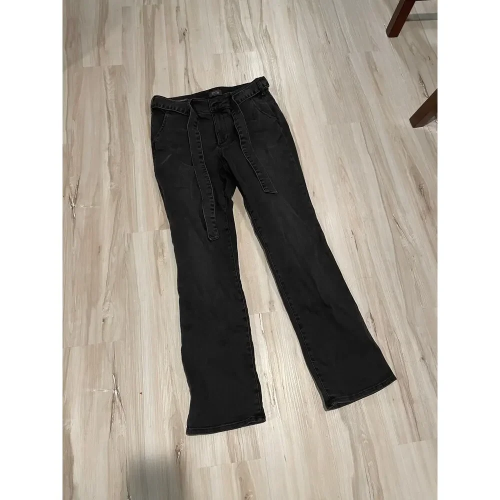 NYDJ Not your daughters jeans Marilyn Straight jeans with belt dark wash 10P